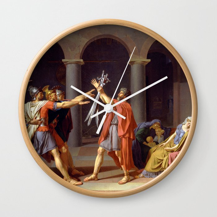 Oath Of The Horatii By Jacques Louis David Wall Clock By Artmasters Society6