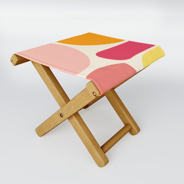 Modern Colorful Sunset Abstract Folding Stool