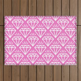 Diamond Jewel Pattern 236 Pink Outdoor Rug