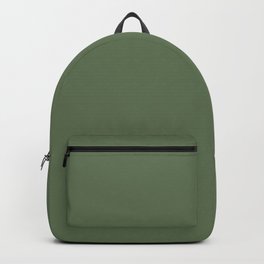 Dark Green Solid Color Pantone Dill 18-0108 TCX Shades of Green Hues Backpack