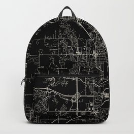 Olathe USA - black and white city map Backpack