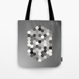 Abstract Metallic Grey Jewel Tote Bag