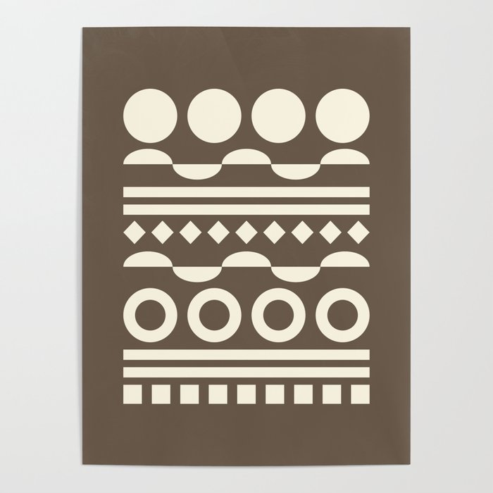 Patterned shape line collection 22 Poster