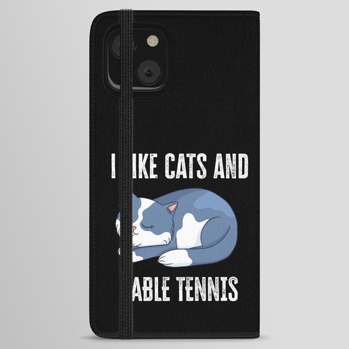 I like Cats and Table Tennis Gift iPhone Wallet Case