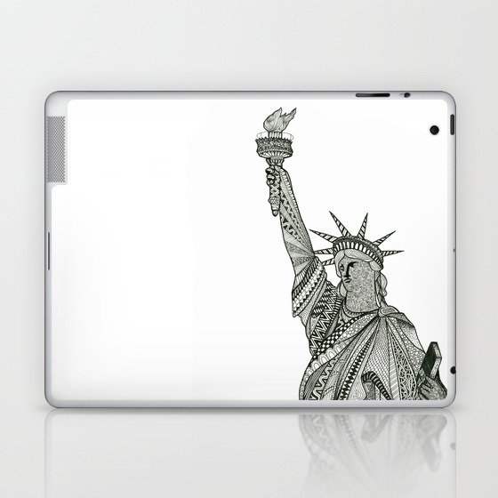 Statue of Liberty Zentangle Laptop & iPad Skin