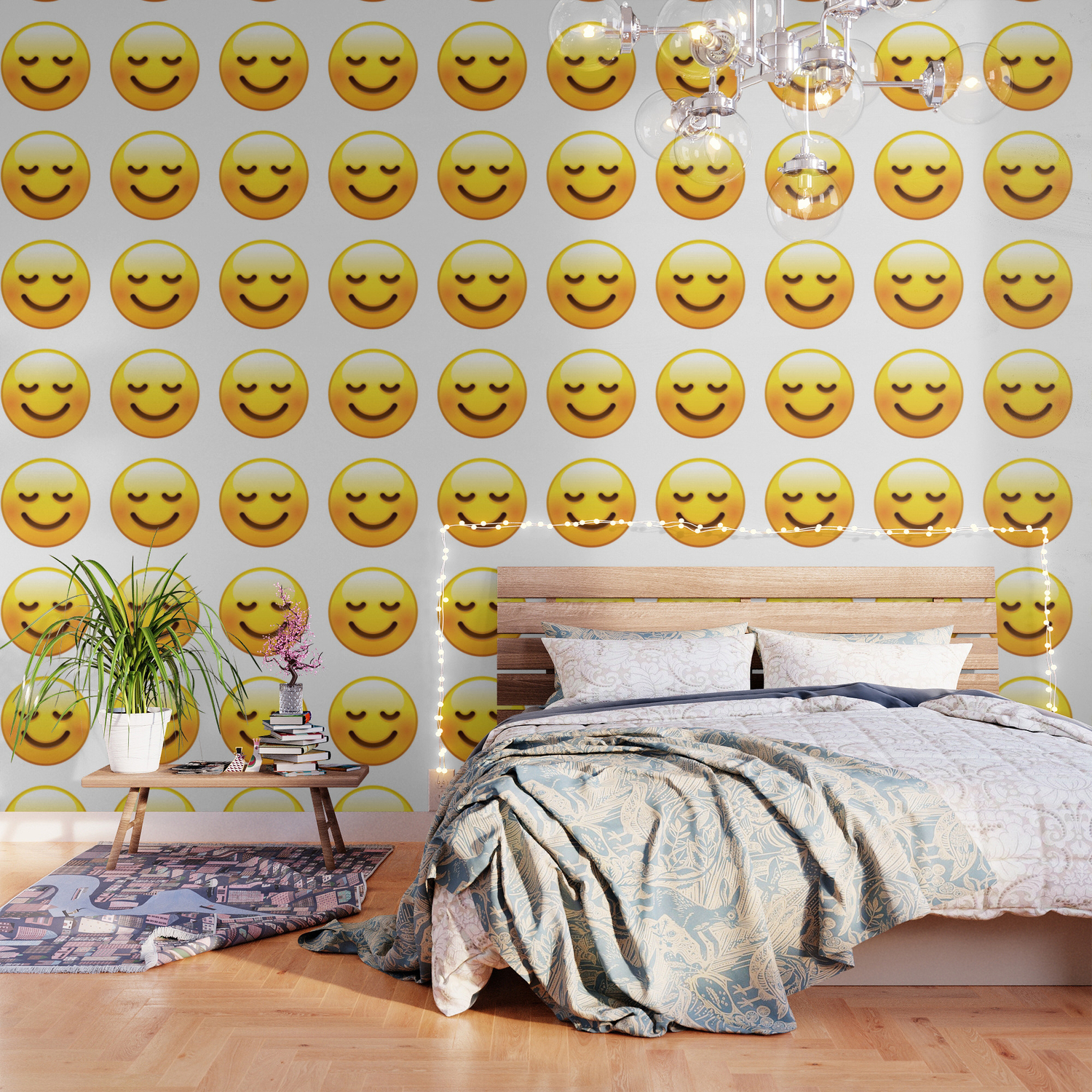 Happy Emoji Wallpaper By Bortonia Society6