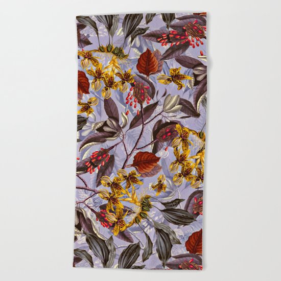 Floral Pattern II Beach Towel