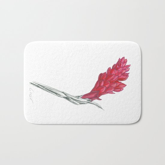 Ginger 01 Botanical Flower Bath Mat