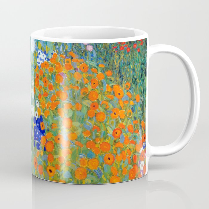 Gustav Klimt Flower Garden Kaffeebecher