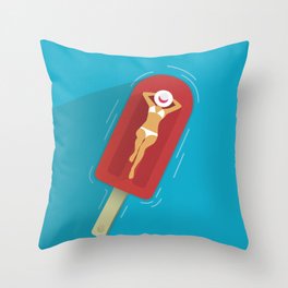 Summer - Single - Red Throw Pillow
