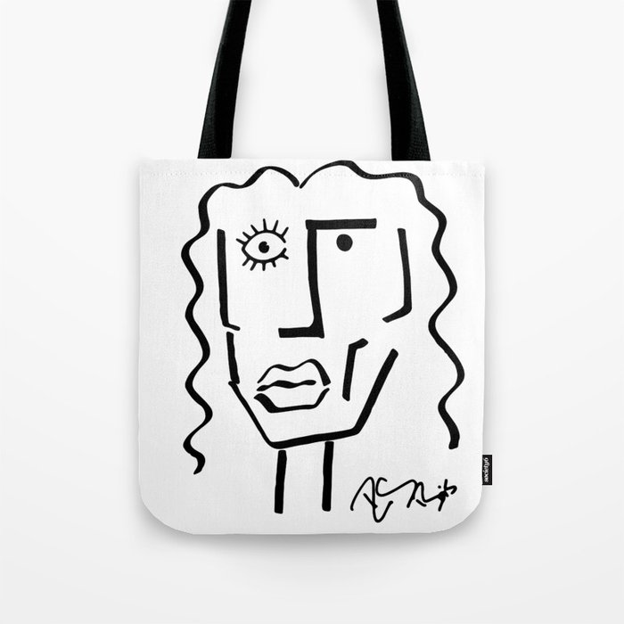 Tote bag visage cheap