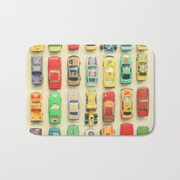 Car Park Badematte | Children, Collection, Toys, Red, Green, Nursery Art, Blue, Photo, Racing Cars, Colourful 