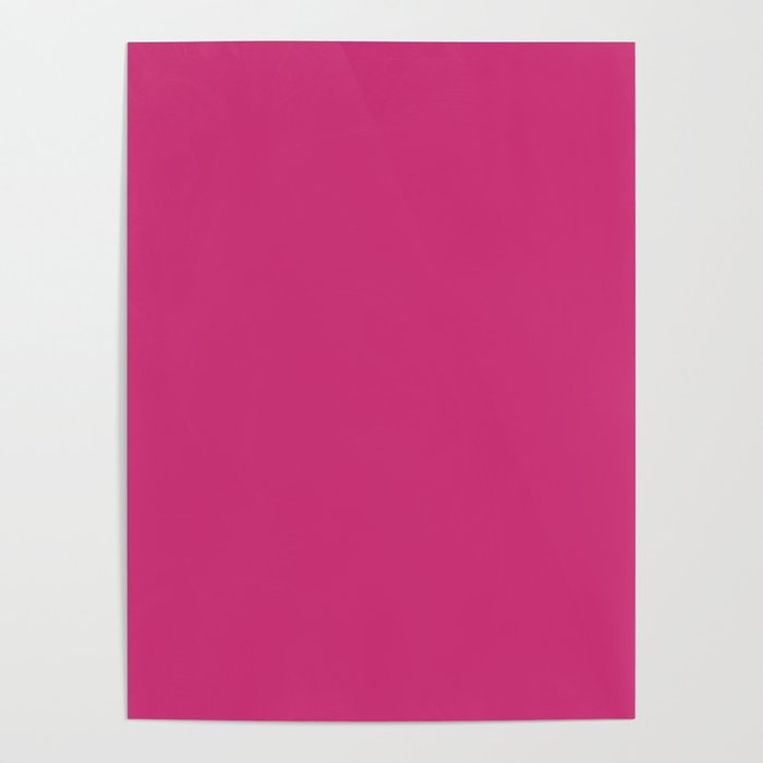 PINK YARROW pastel solid color  Poster