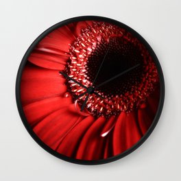 Red flower Wall Clock