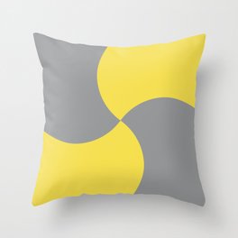 Swirl Color Of The Year Mix - Ultimate Gray and Illuminating Throw Pillow