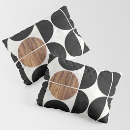 Mid-Century Modern Pattern No.1 - Concrete and Wood Pillow Sham