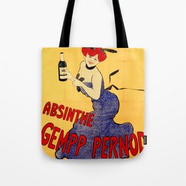 Poster vintage french Absinthe Gempp Pernod Tote Bag