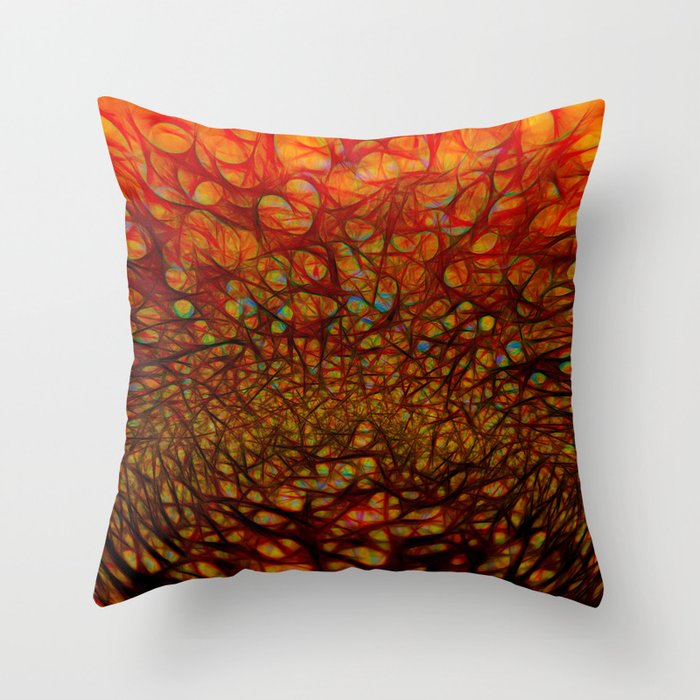 Dark Red Abstract  Throw Pillow