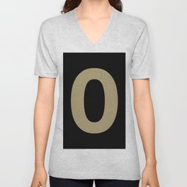 Number 0 (Sand & Black) V Neck T Shirt