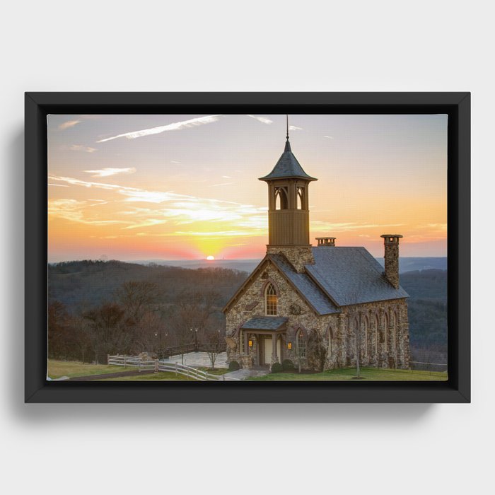 Sunset at Top of the Rock - Branson Missouri Framed Canvas