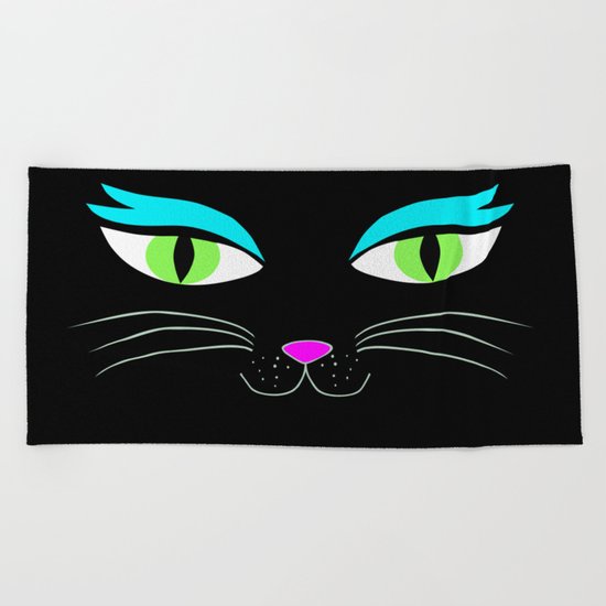 Cat's Eyes Beach Towel