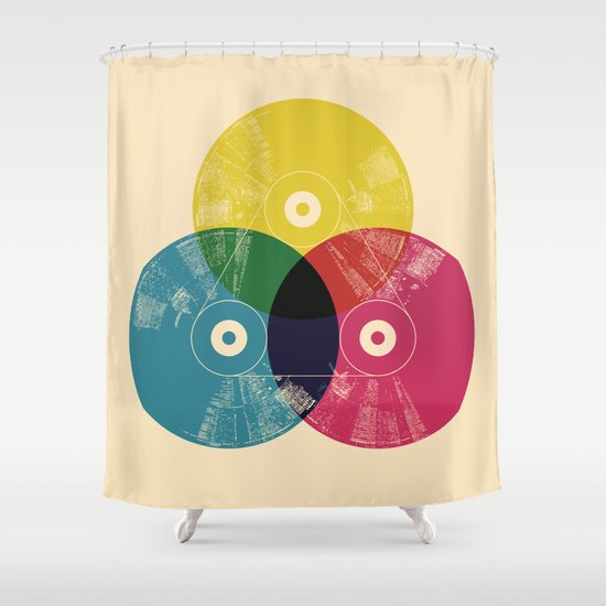 Music is the colors of life Shower Curtain