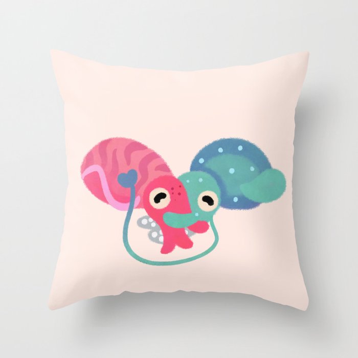 Water bloom / cuddlefish Throw Pillow