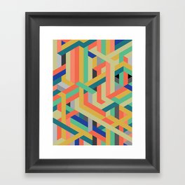 An impossible City Vision - Colorful Abstraction in Contemporary art Framed Art Print