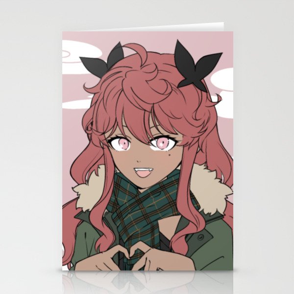 Cute girl  Stationery Cards