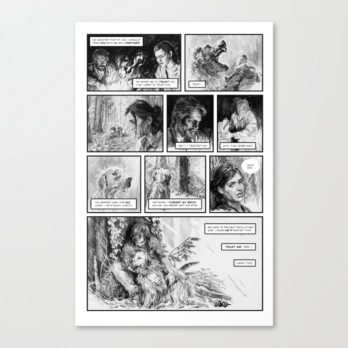 Trust - A TLOU2 Comic Page Canvas Print