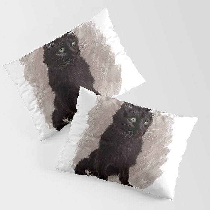 Black cat Pillow Sham