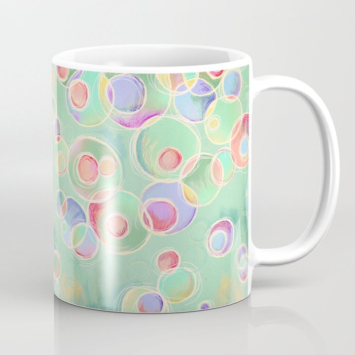 Iridescent Bubbles - Pastel Abstract Painting  Coffee Mug