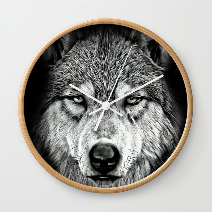 Cool Wolf Stare Wall Clock