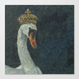 Crown Swan Canvas Print