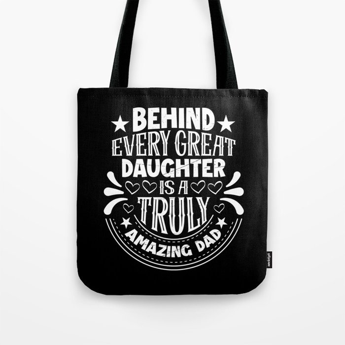 Father's Day Typography Quote Vintage Tote Bag