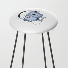 Tape and CD Player Music Cartoon Counter Stool