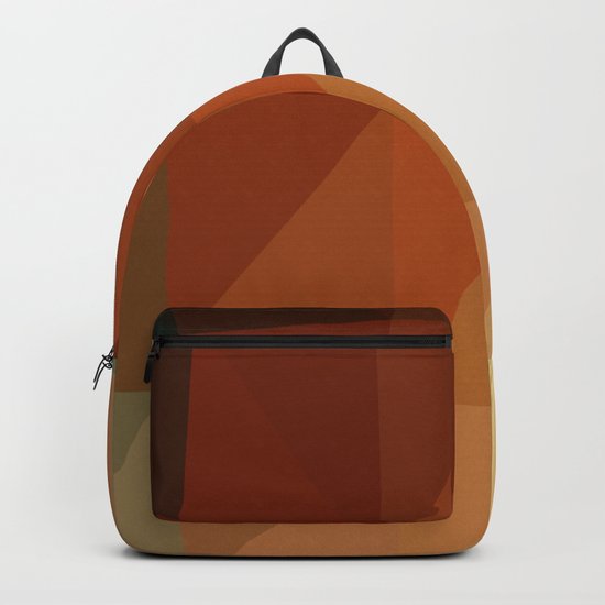 Shades Of Green And Brown Triangle Abstract Backpack