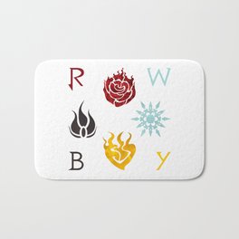 RWBY Emblems - Team RWBY Bath Mat | Anime, Yang Xiao Long, Cartoon, Animatedseries, Graphic Design, Manga, Blake Belladonna, Graphicdesign, Digital, Weiss Schnee 