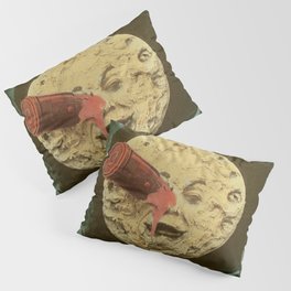 The Man in the Moon from 'A Trip to the Moon' 1902 Colorized  Pillow Sham