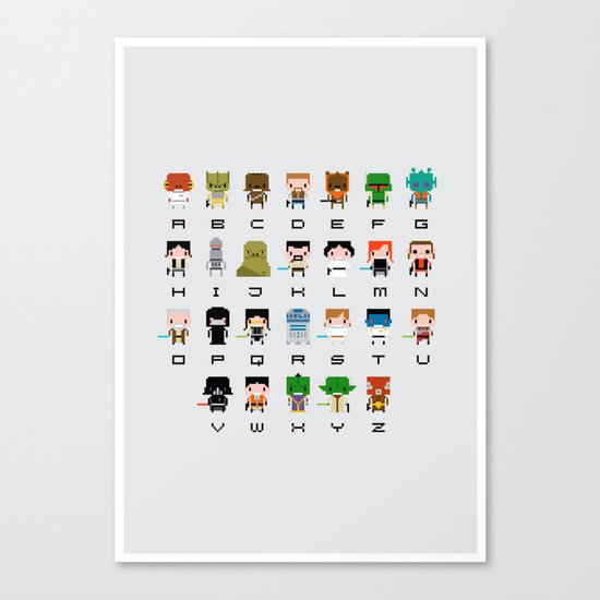 Star Wars Alphabet Canvas Print
