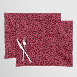 RED LEOPARD PRINT – Cherry Red | Collection : Punk Rock Animal Prints | Placemat