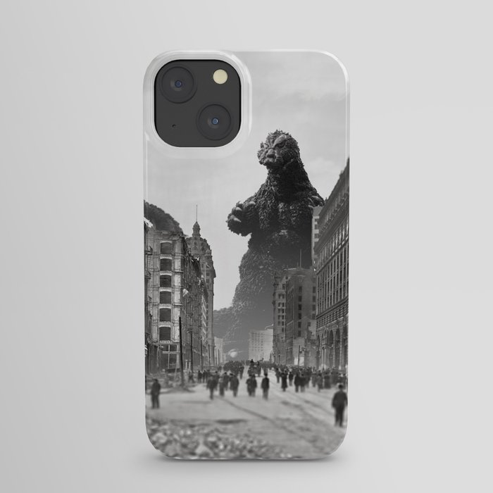 Old Time Godzilla in San Francisco iPhone Case