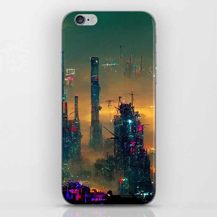 Postcards from the Future - Nameless Metropolis iPhone Skin