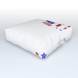 Schnoodle 4th of July American Flag  Outdoor Floor Cushion