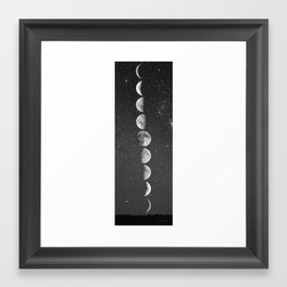 Moon Mat in Black and White Framed Art Print
