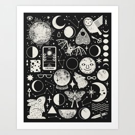 Lunar Pattern: Eclipse Art Print
