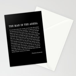 The Man In The Arena, Theodore Roosevelt Quote, Stationery Card