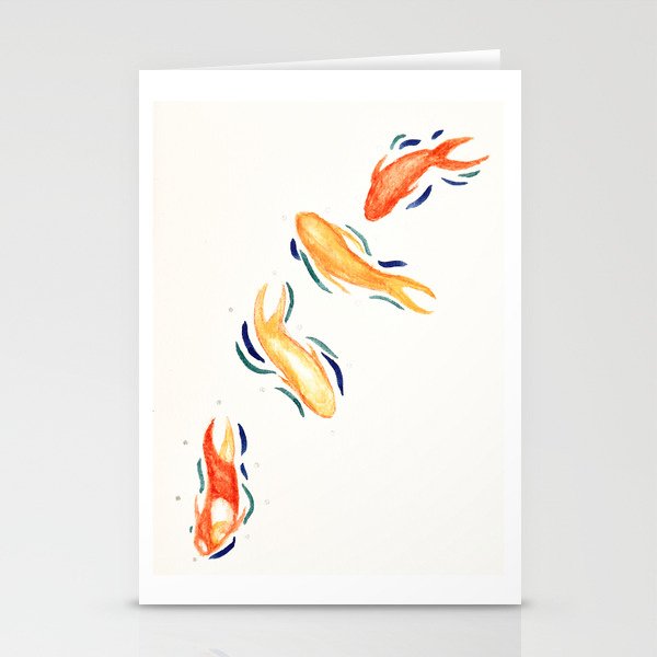 Dancing Koi Stationery Cards