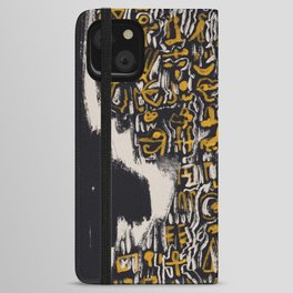 Abstract stone tablet iPhone Wallet Case
