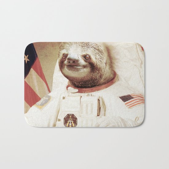 Sloth Astronaut Bath Mat